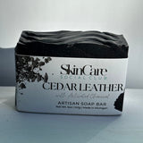 Cedar Leather Charcoal Soap Bar